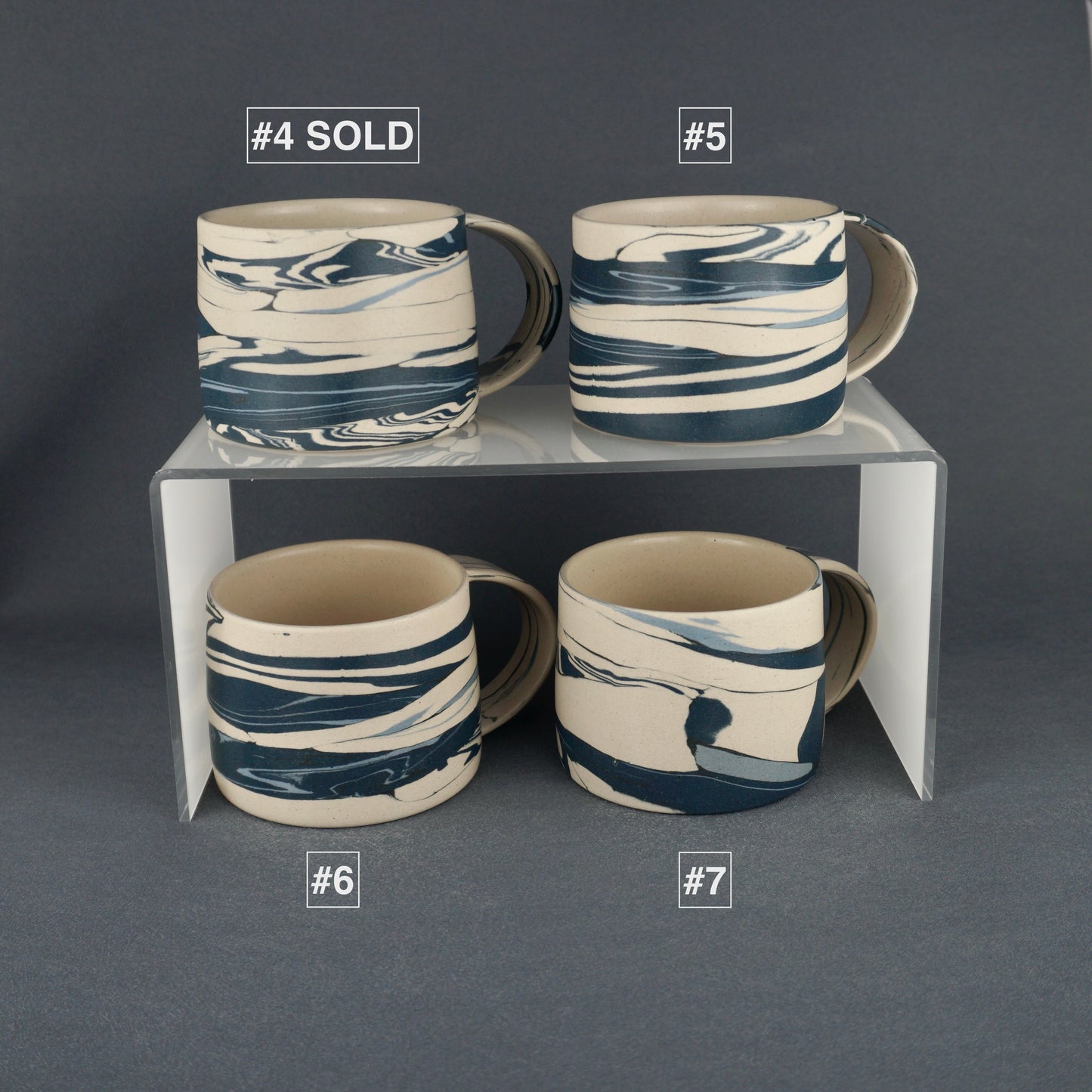 Blue Agateware Mug