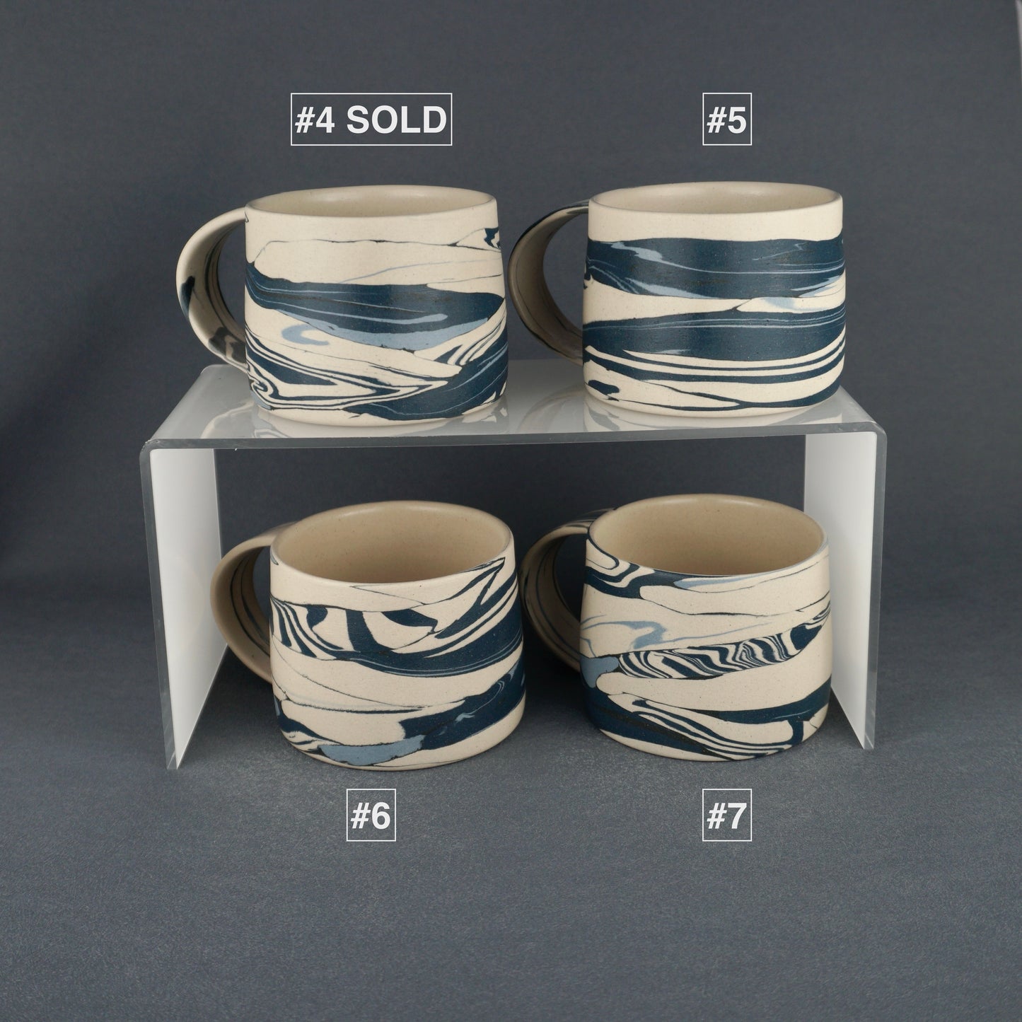 Blue Agateware Mug