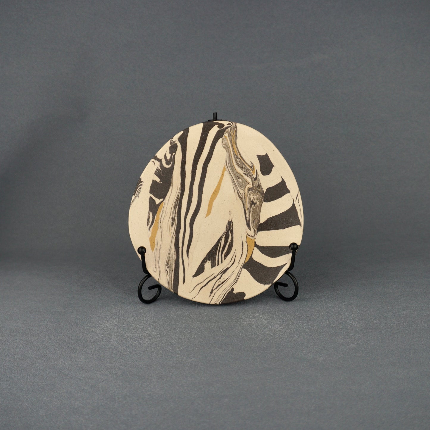 Yellow Agateware Plate