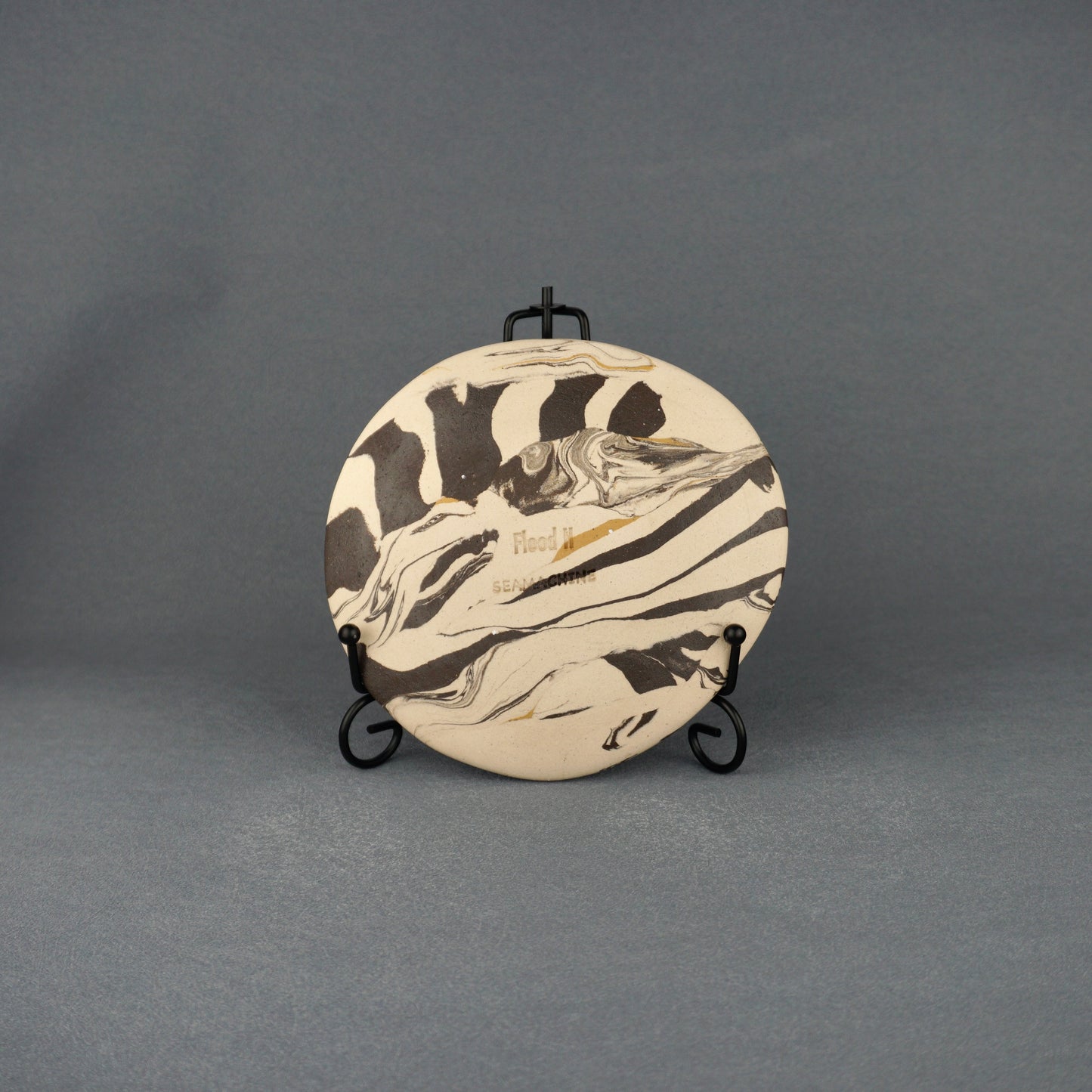 Yellow Agateware Plate
