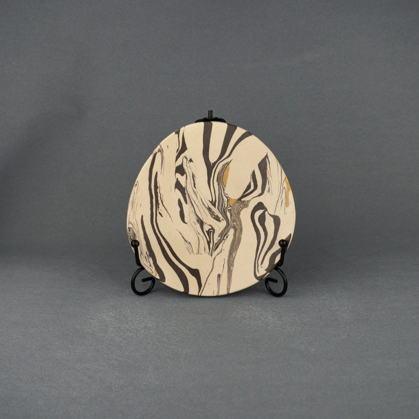 Yellow Agateware Plate