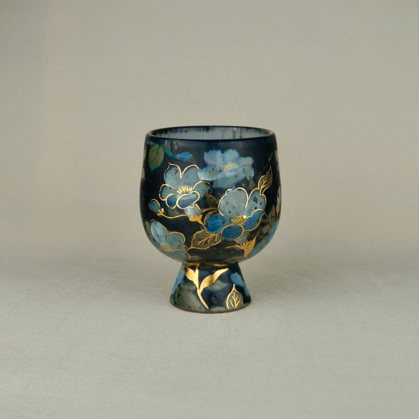Dark Blue Pedestal Mug