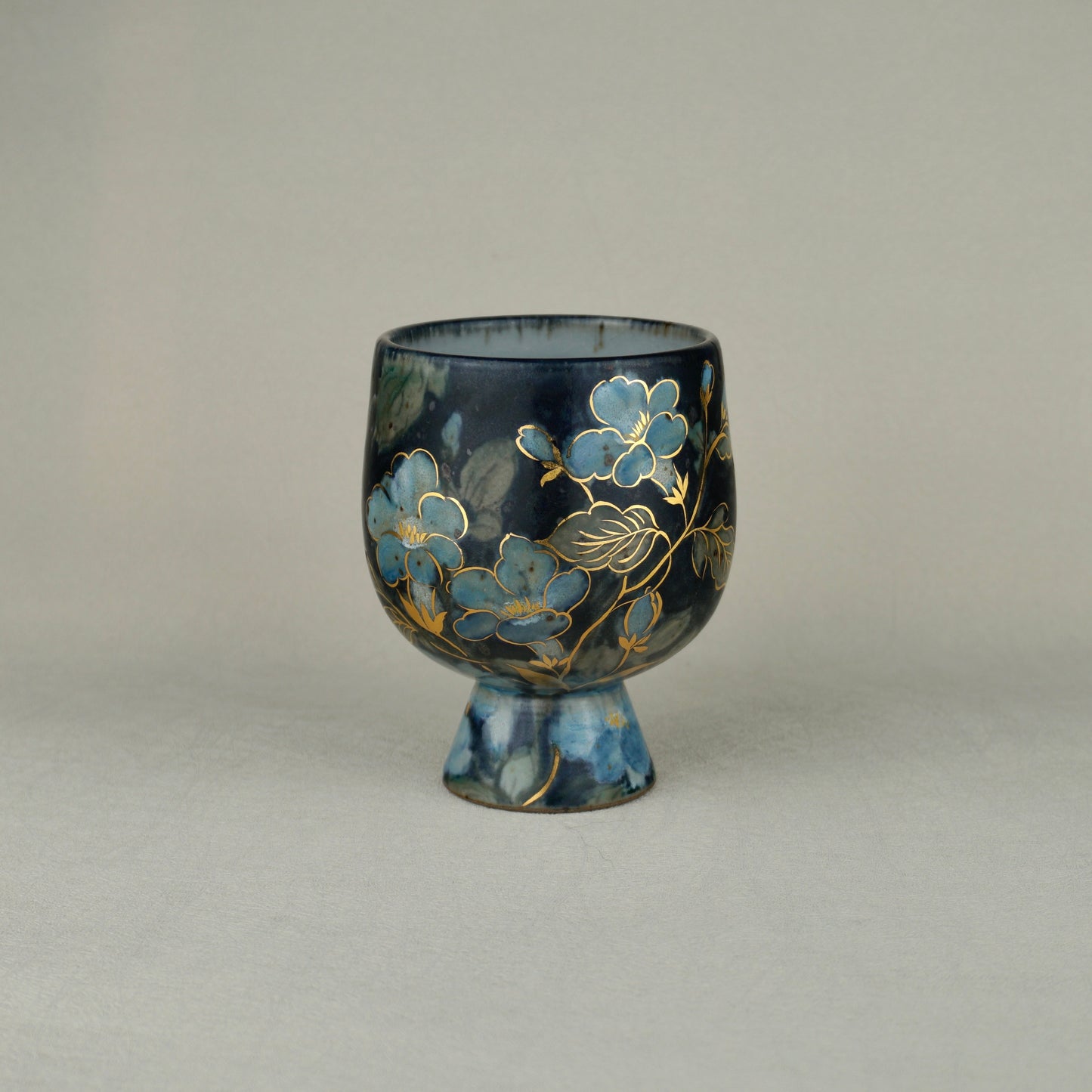 Dark Blue Pedestal Mug