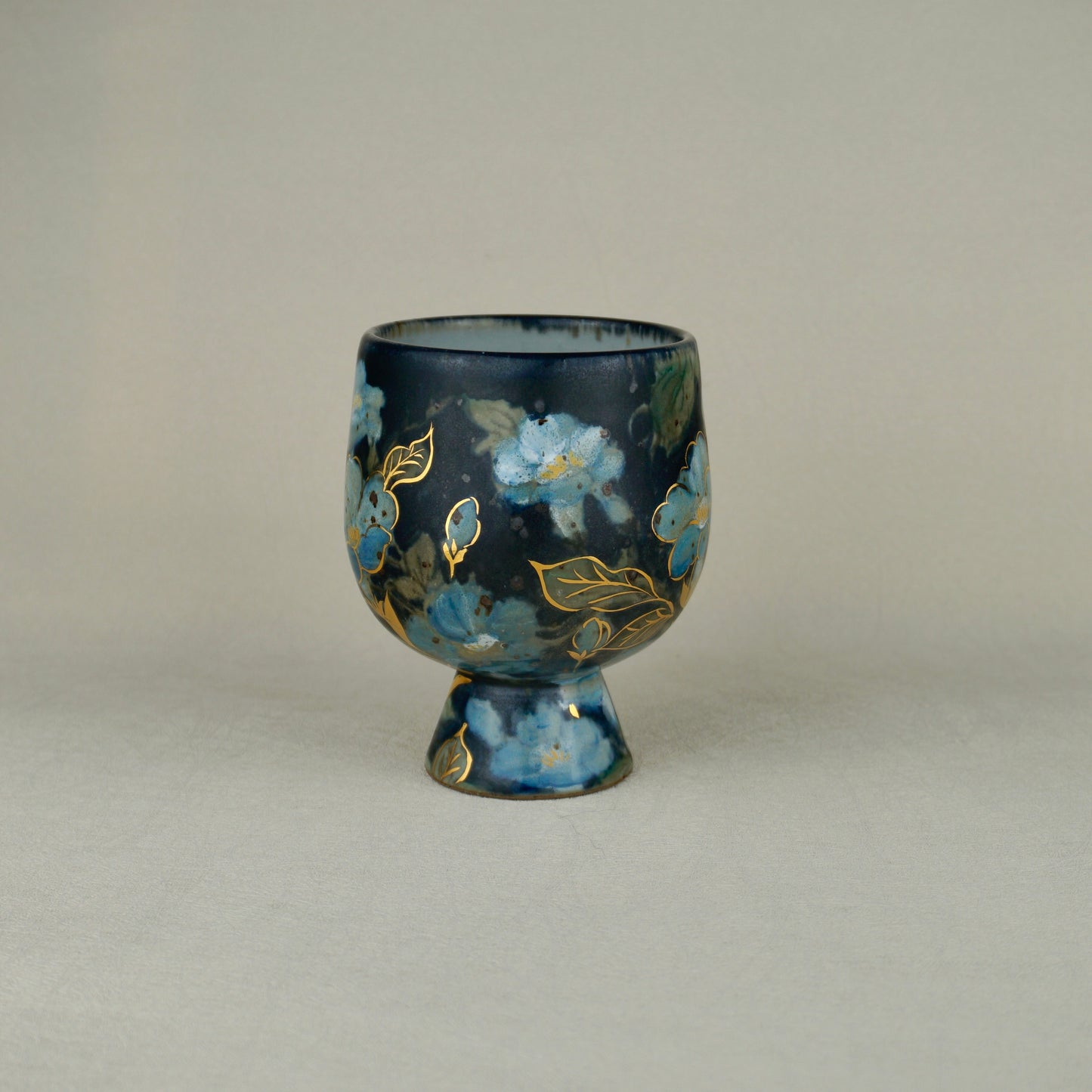 Dark Blue Pedestal Mug