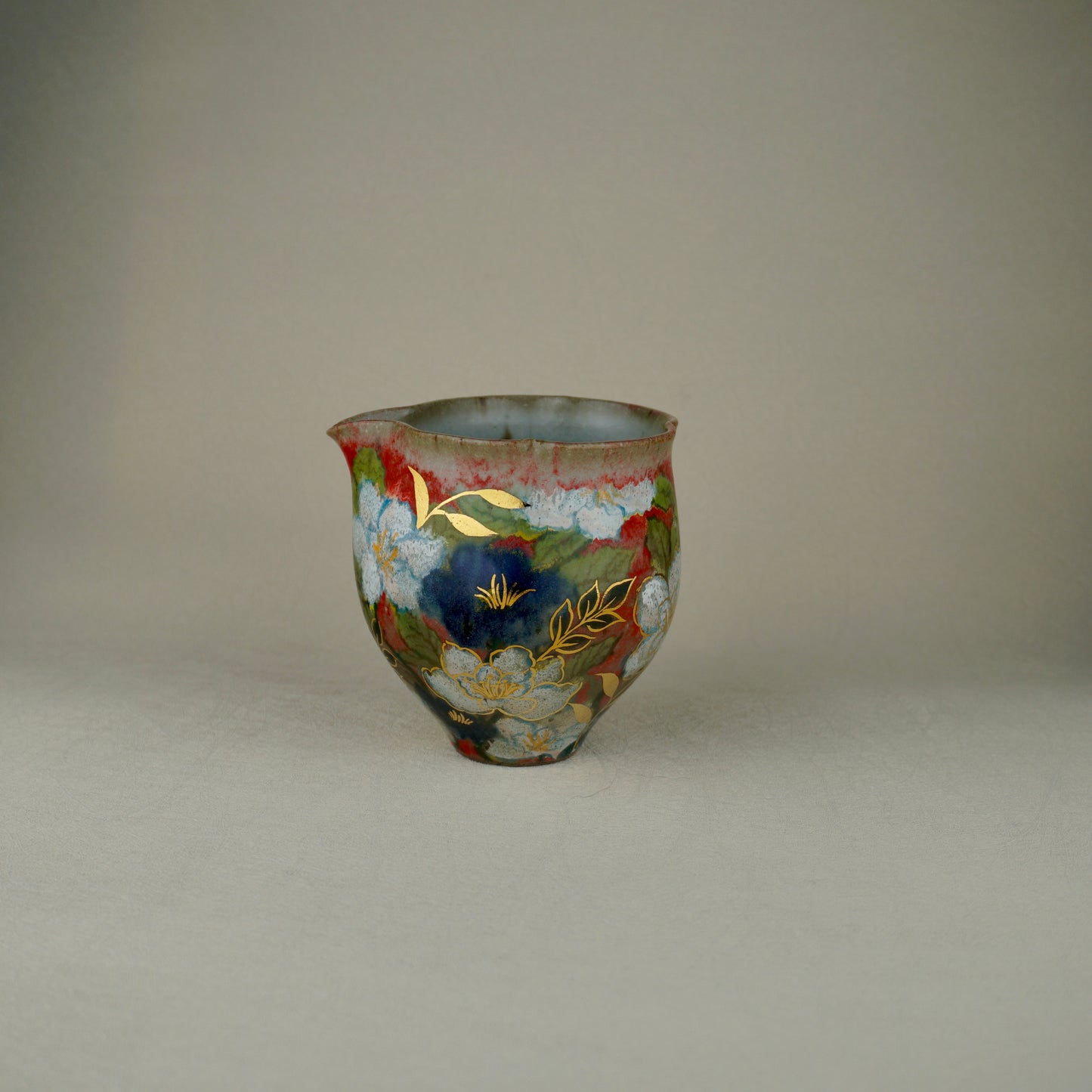 Red And Blue Tea Pitcher