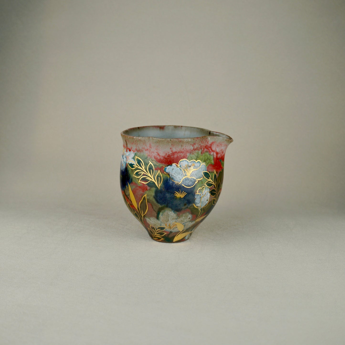 Red And Blue Tea Pitcher