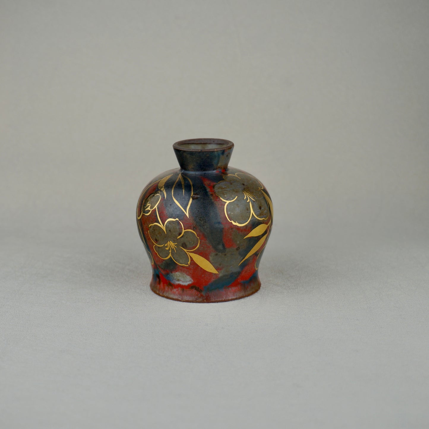 Deep Red Footed Tea Cup