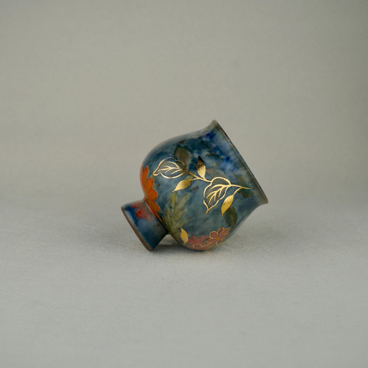 Deep Blue Footed Tea Cup
