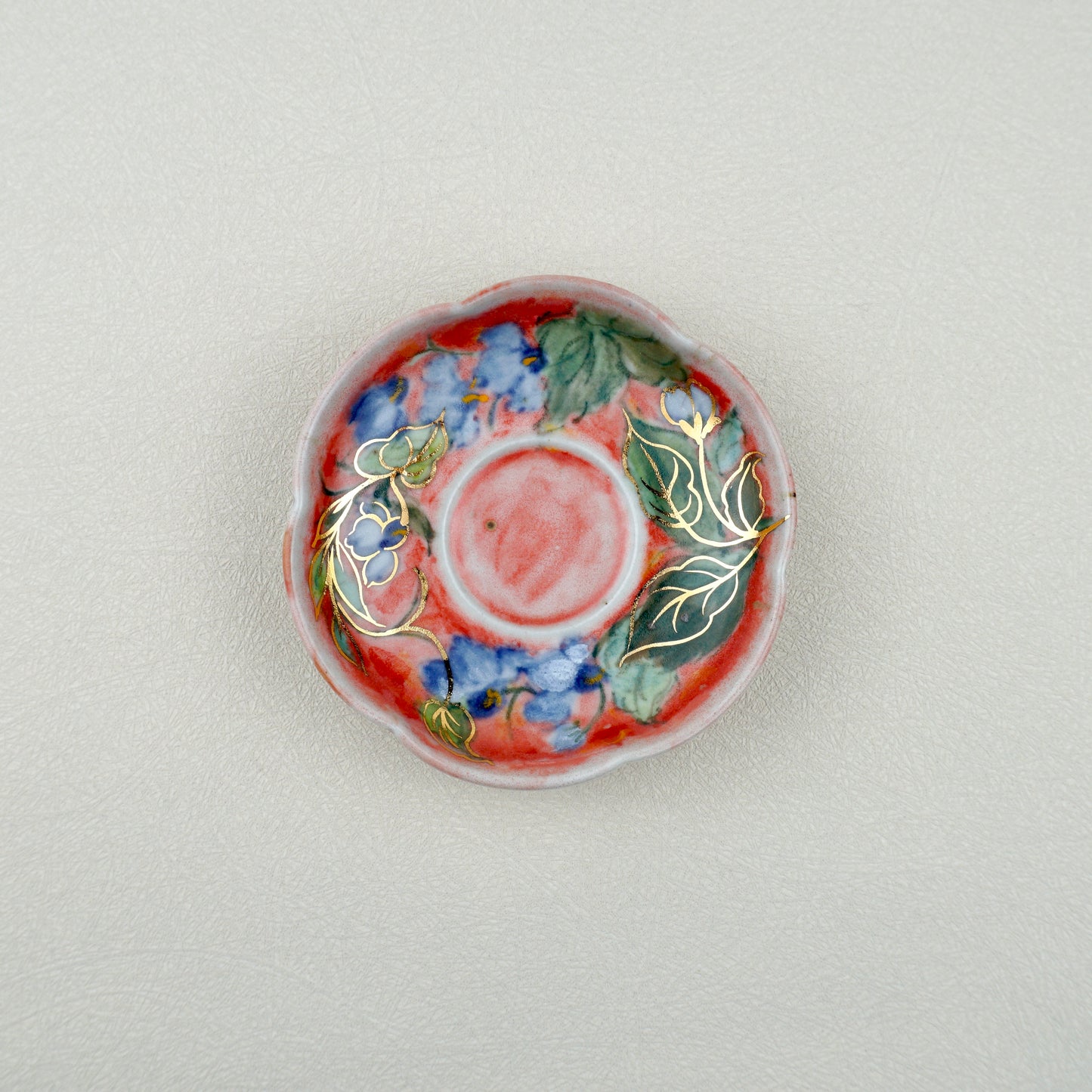 Earthy Red Floral Gaiwan Tea Set