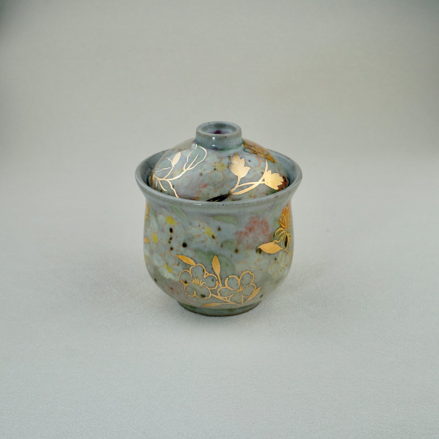 Earthy Green Gaiwan Lidded Tea Cup