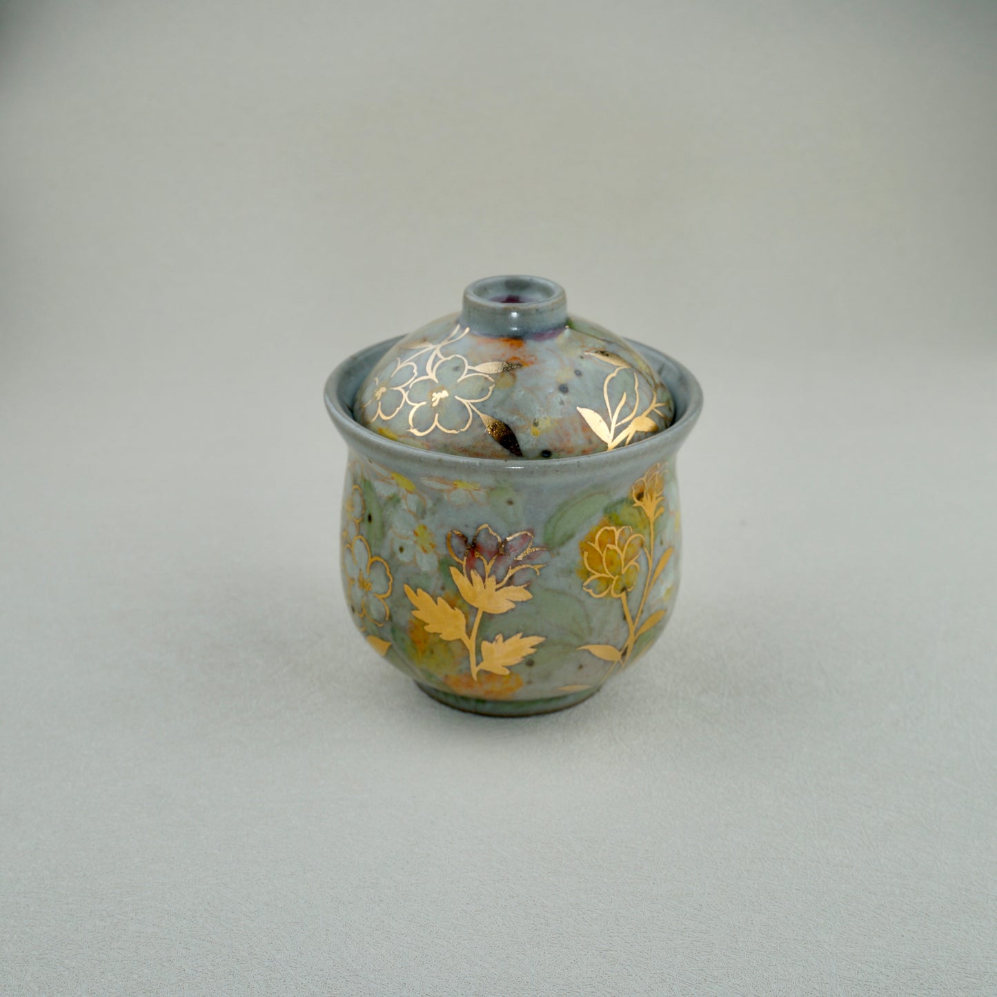 Earthy Green Gaiwan Lidded Tea Cup