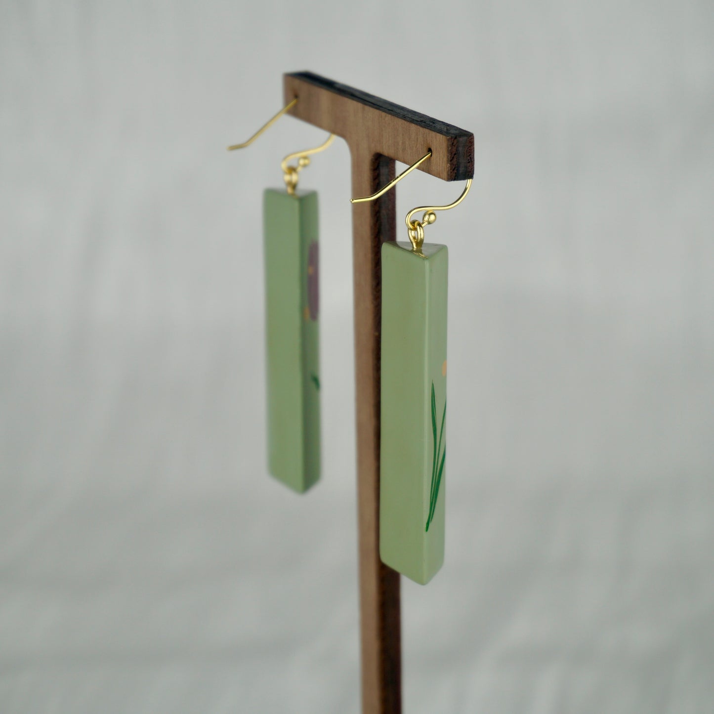 Lacquer Tulip Soft Green Earrings