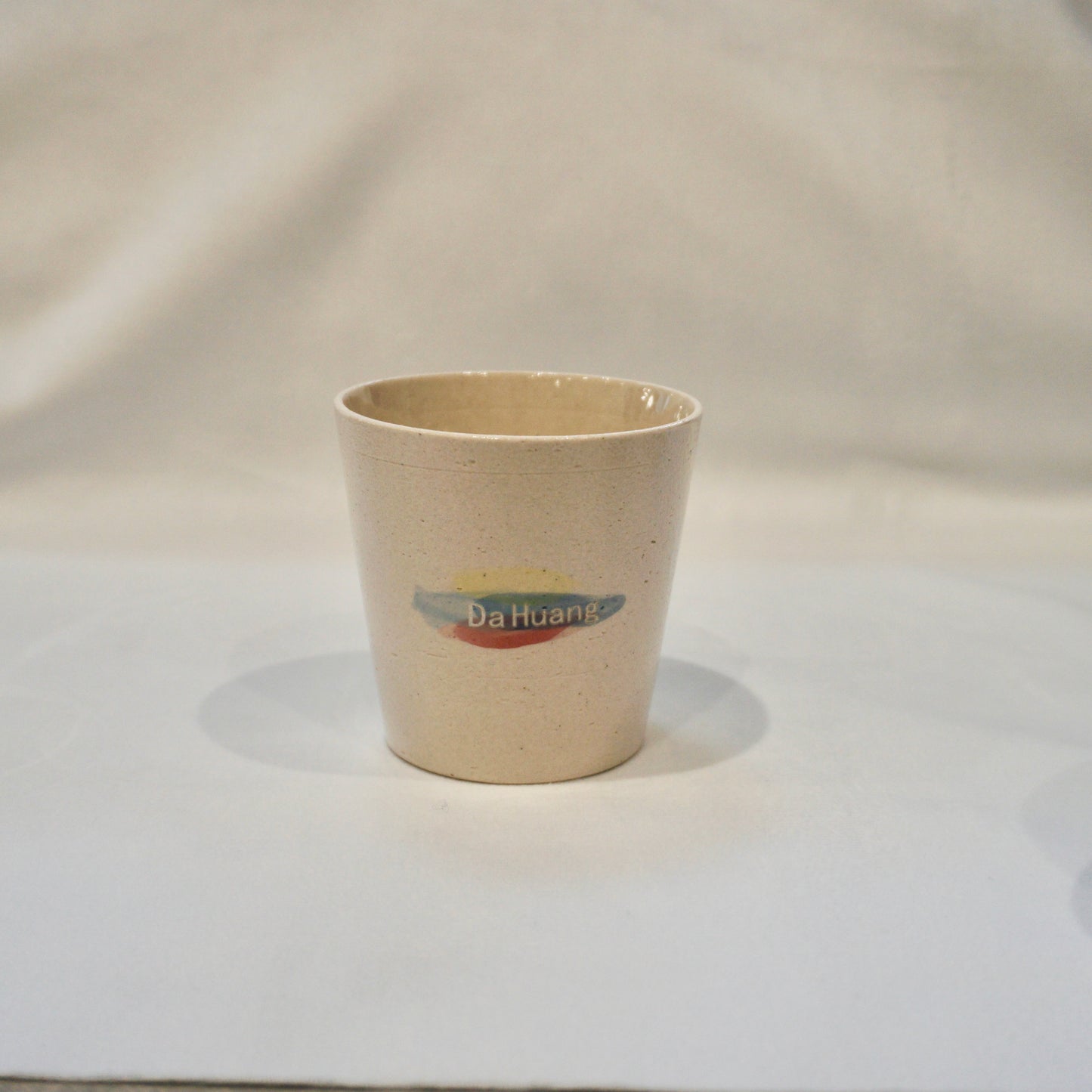 Ceramic mug with cat dragon wings
