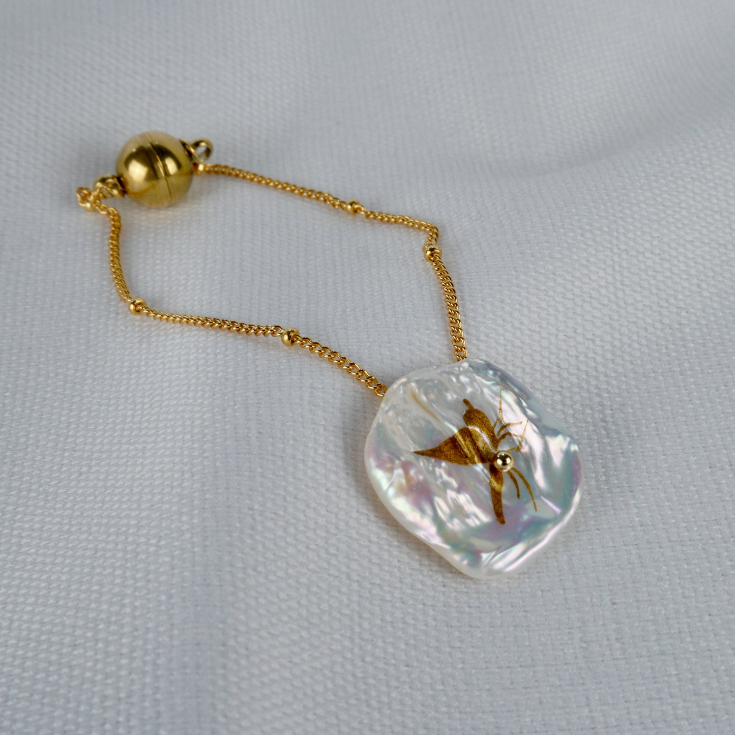 Butterfly Lacquer Freshwater Pearl Bracelet