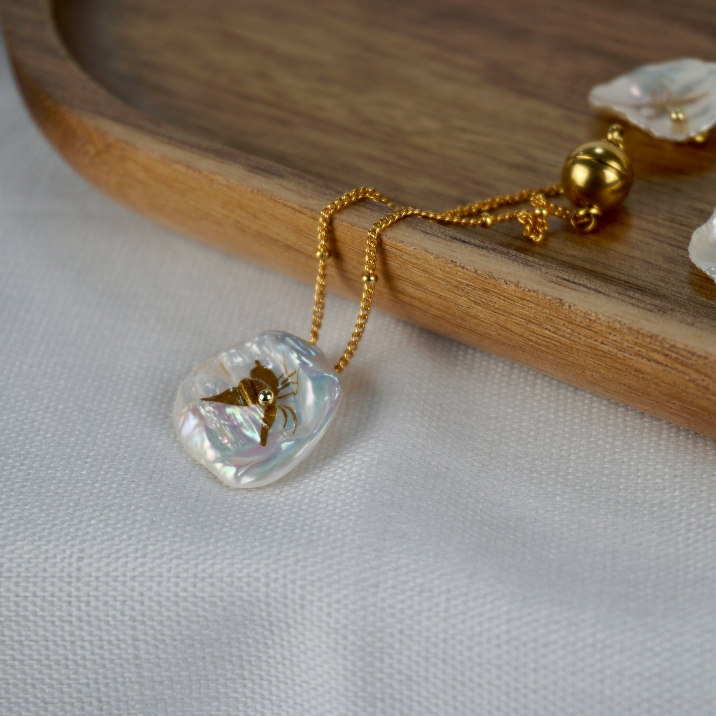 Butterfly Lacquer Freshwater Pearl Bracelet
