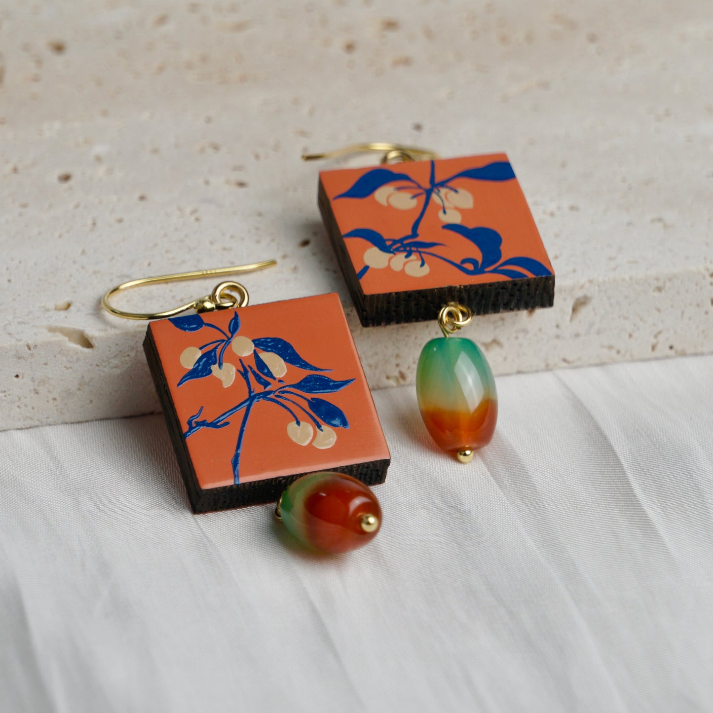 Cherry Lacquer Dangle Earrings