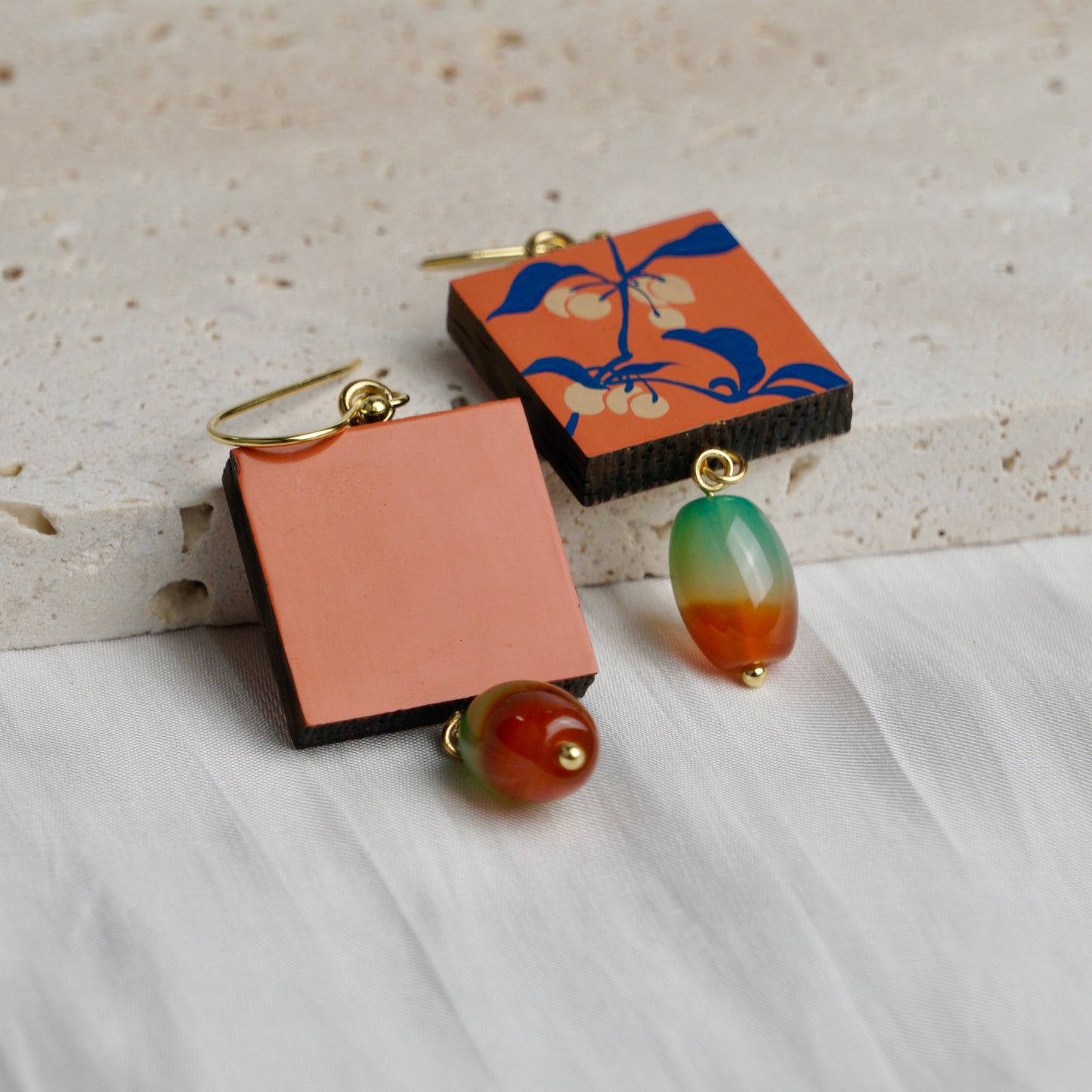 Cherry Lacquer Dangle Earrings