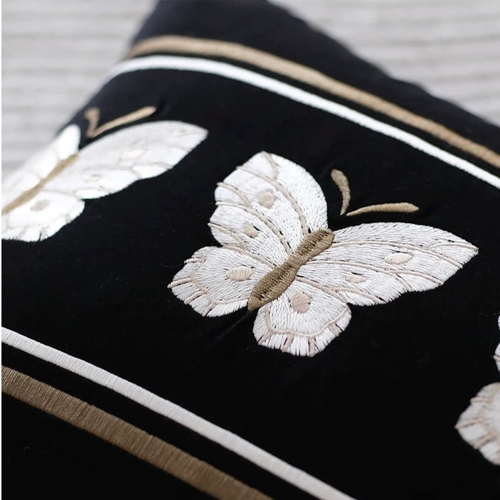 Butterfly Cotton Velvet Cushion Cover