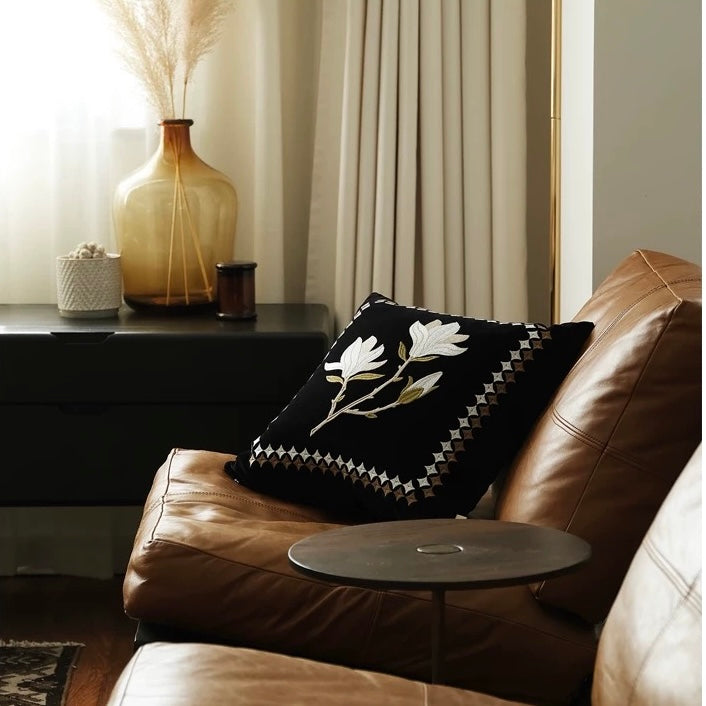 Magnolia Cotton Velvet Cushion Cover
