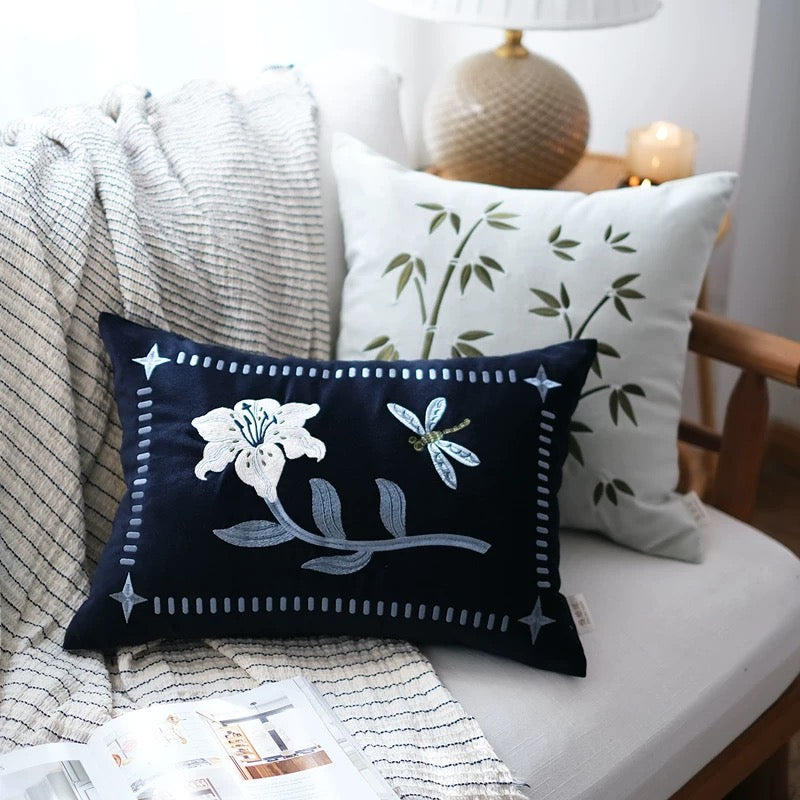 Lily Cotton Velvet Cushion Cover