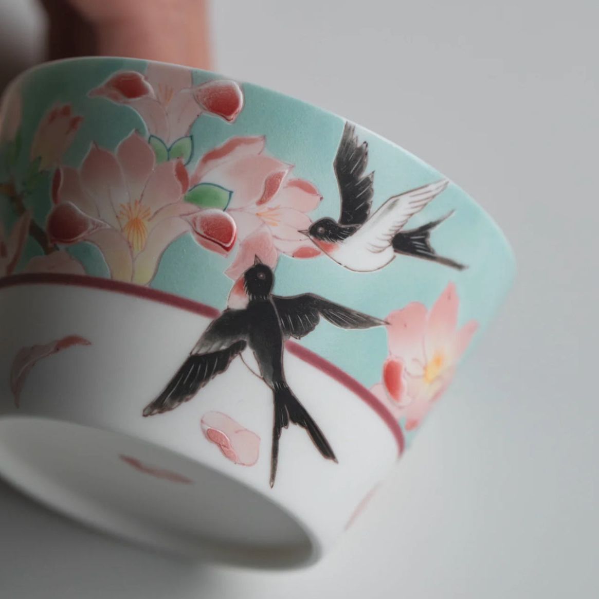 Swallow Magnolia Porcelain Cup