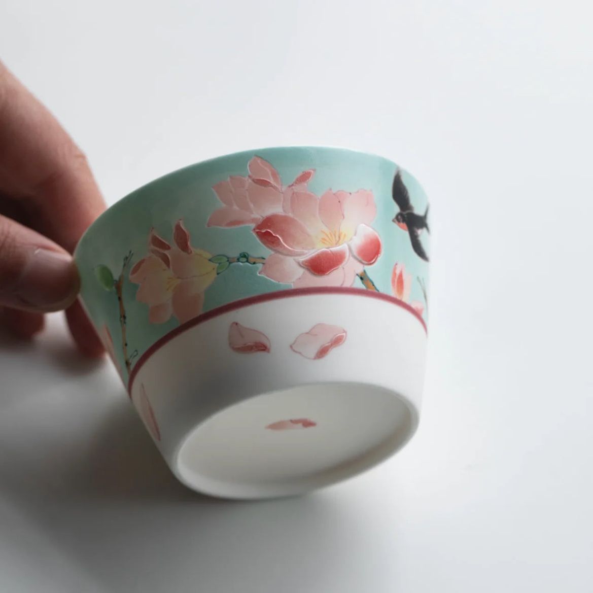 Swallow Magnolia Porcelain Cup