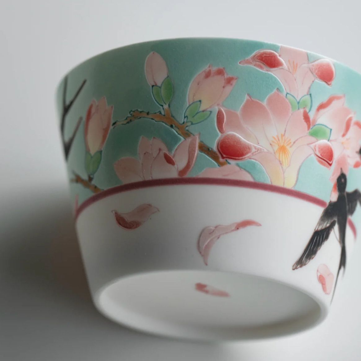 Swallow Magnolia Porcelain Cup