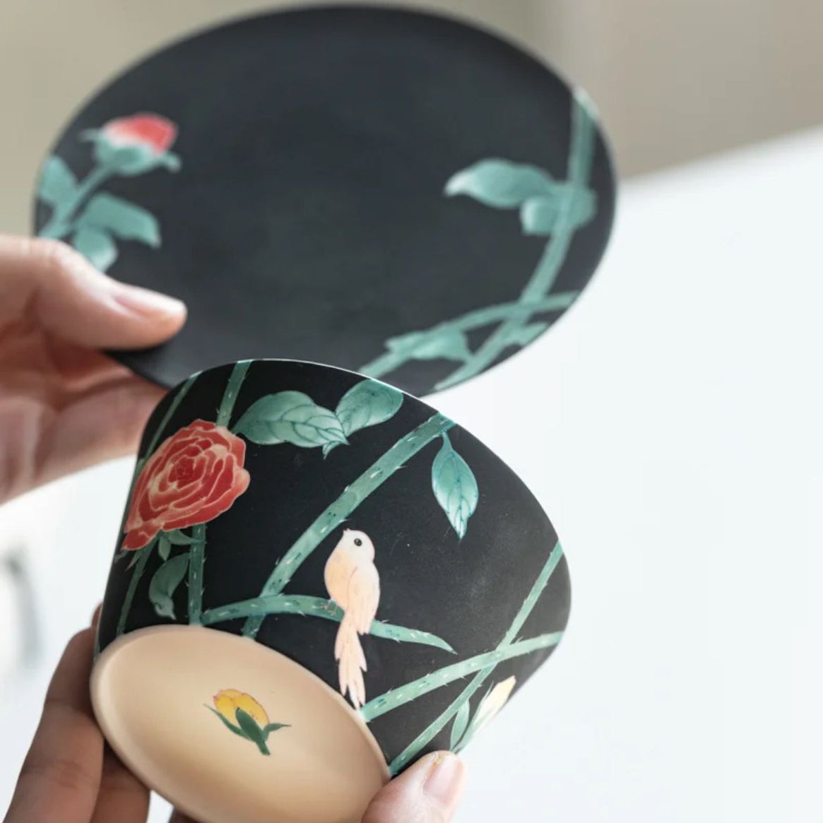 Rose Nightingale Porcelain Cup & Saucer