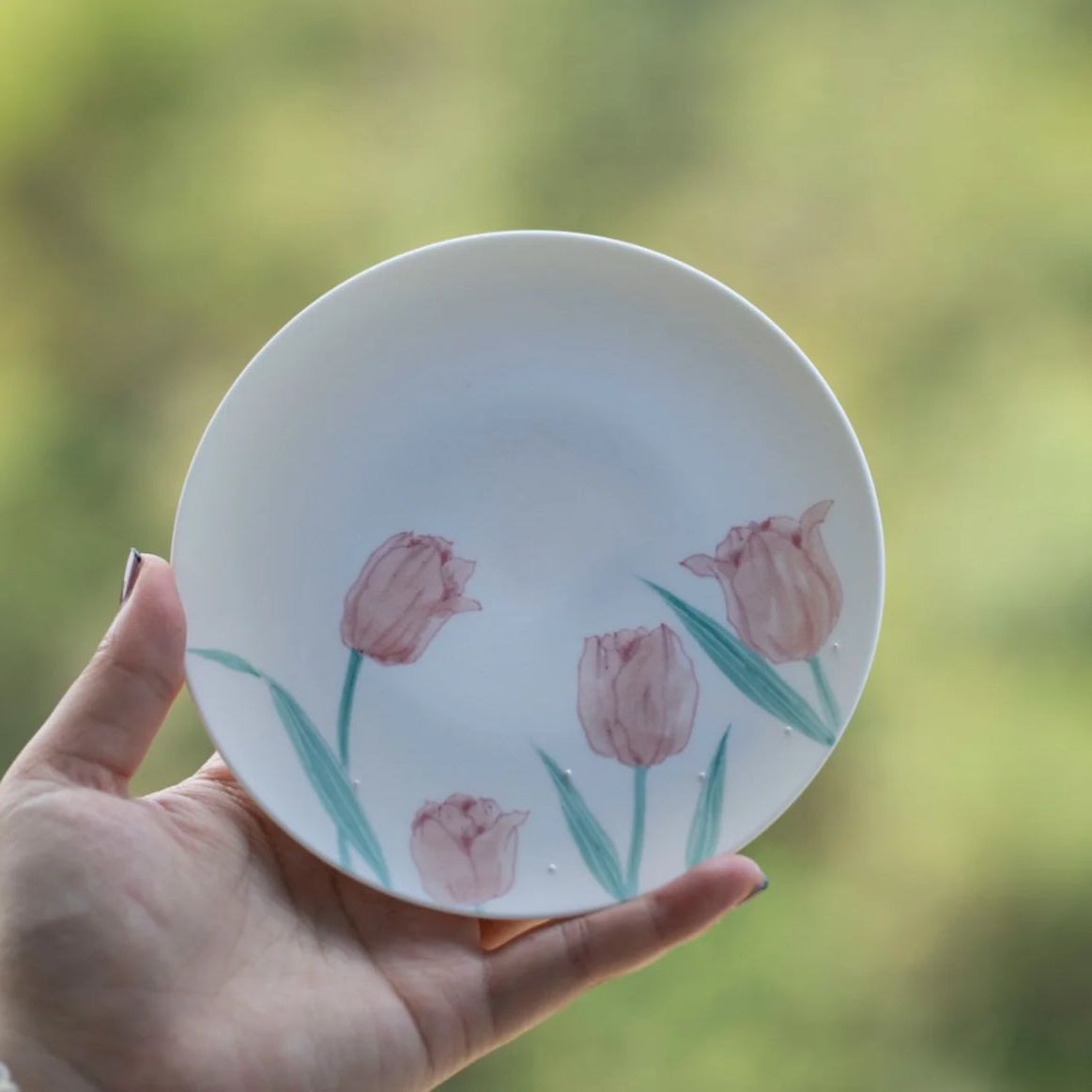 Tulip Cat Porcelain Cup & Saucer