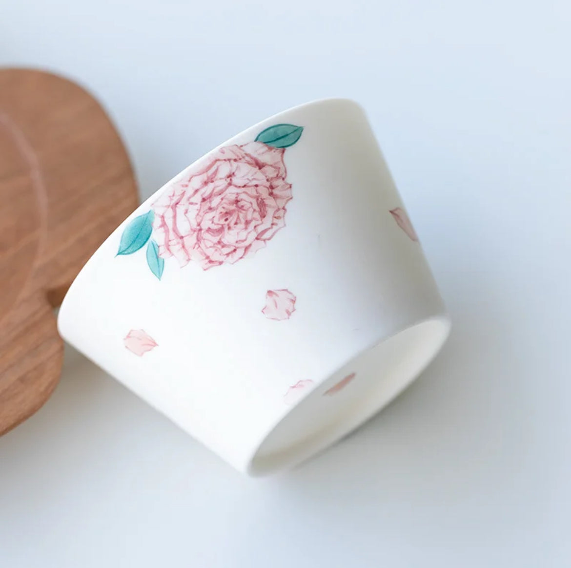 Panda China Rose Porcelain Cup & Saucer