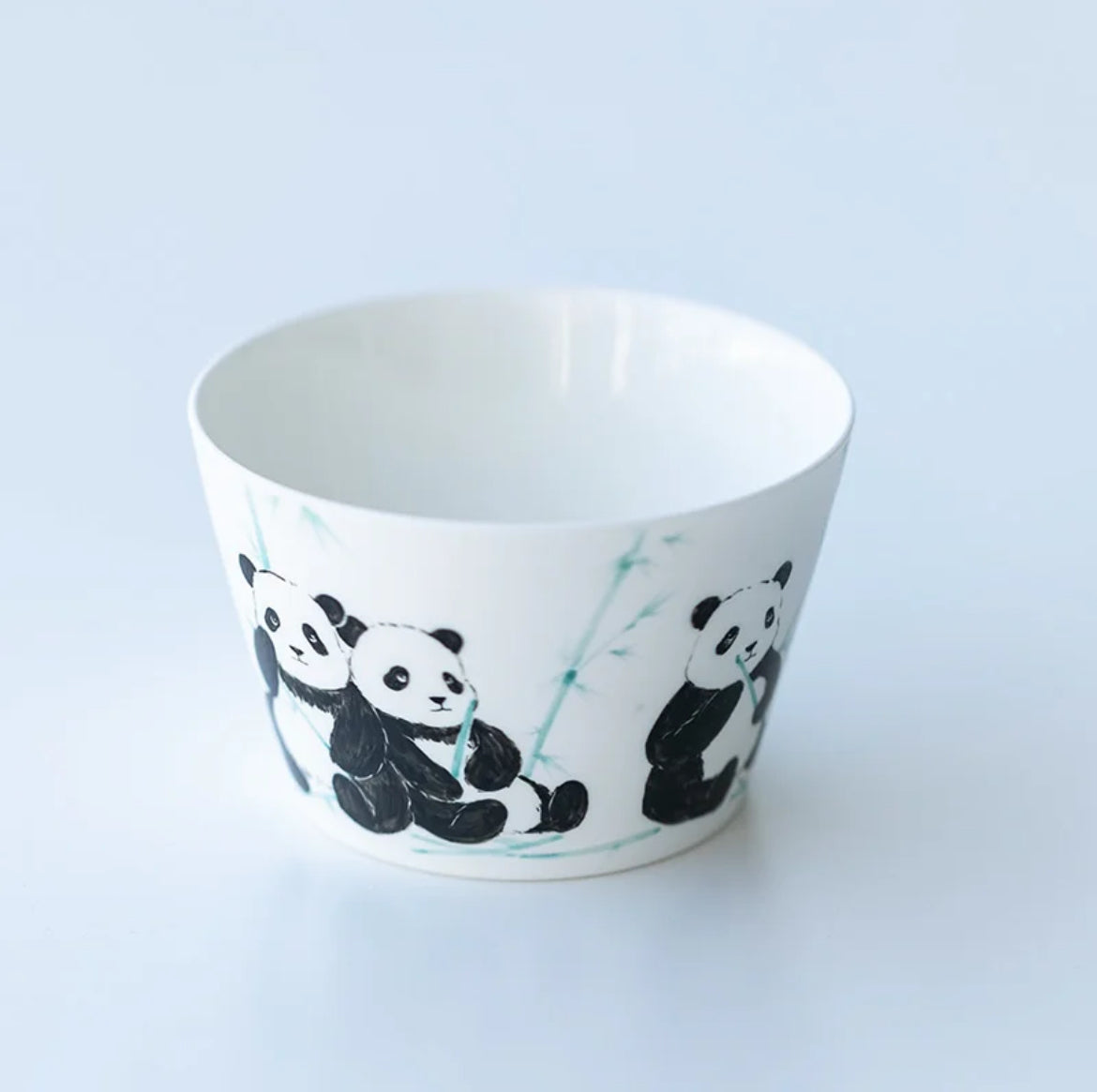 Panda Green Bamboo Porcelain Cup & Saucer