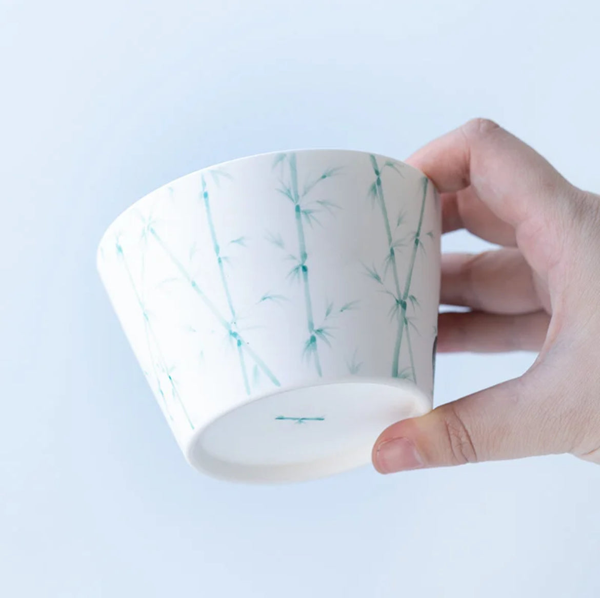Panda Green Bamboo Porcelain Cup & Saucer