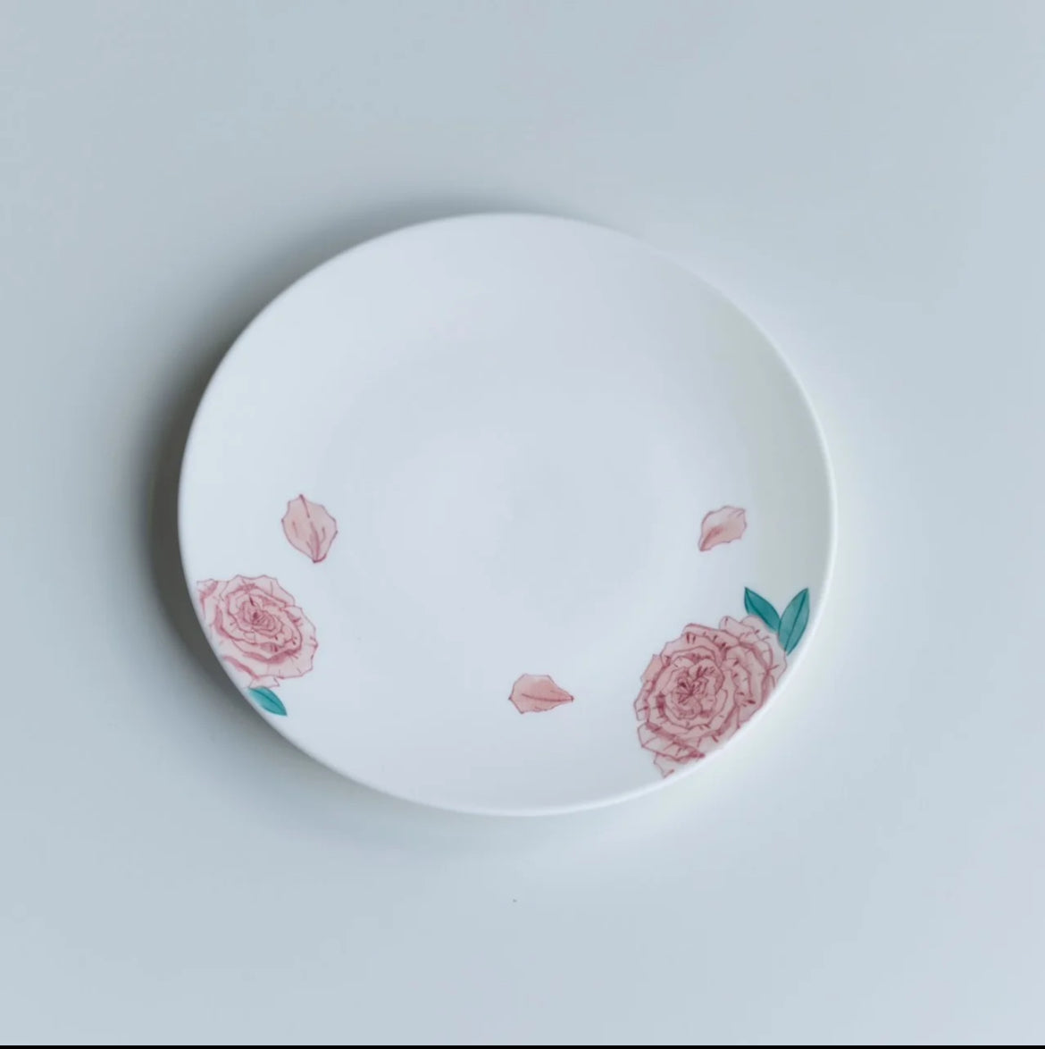 Panda China Rose Porcelain Cup & Saucer