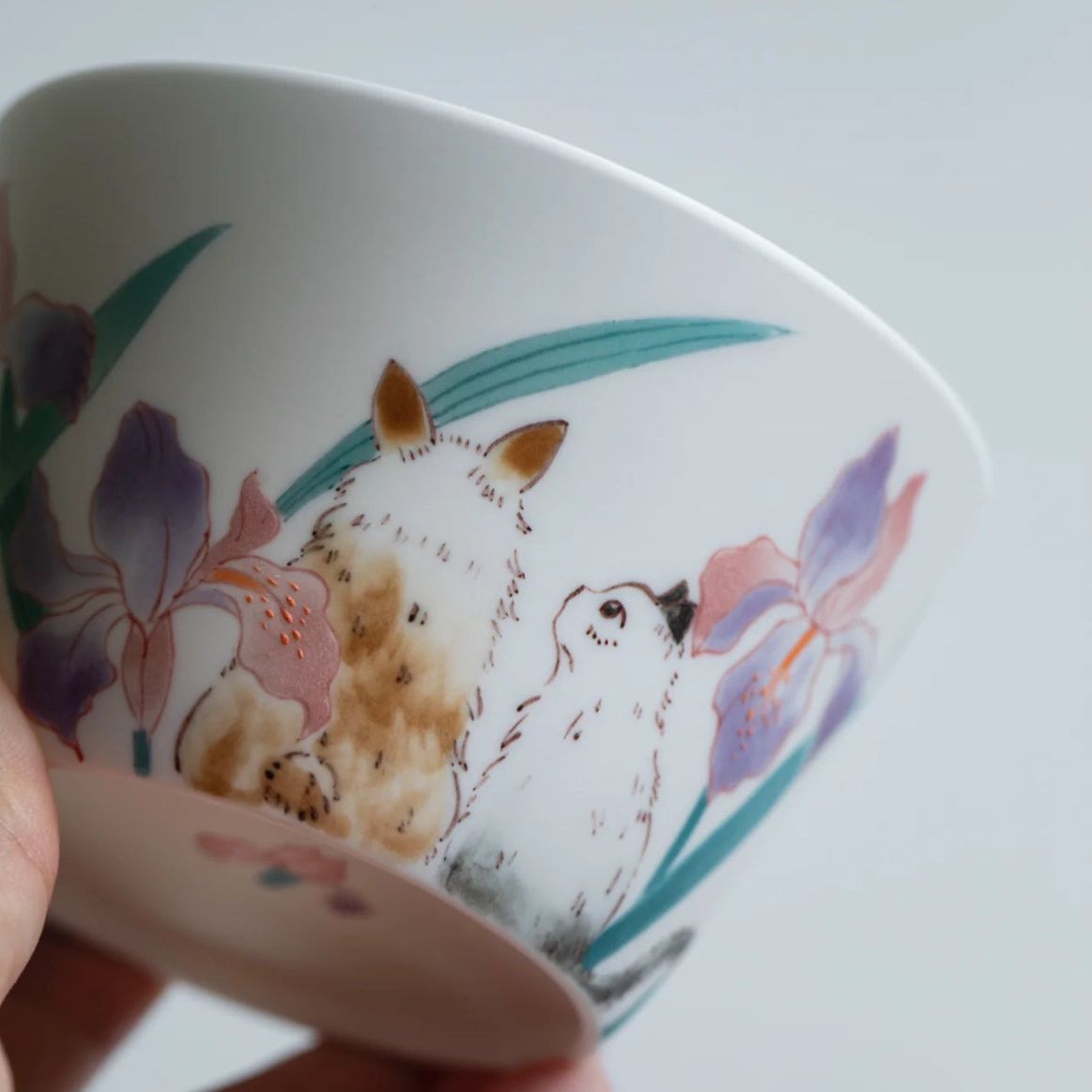 Dog And Cat Porcelain Cup