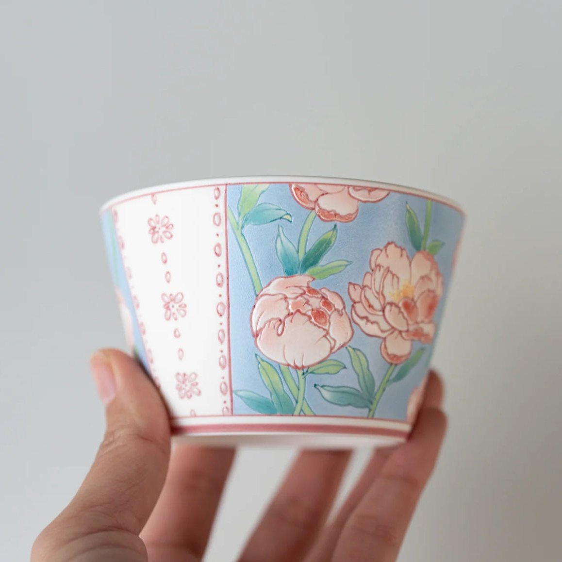Pink Peony Porcelain Cup
