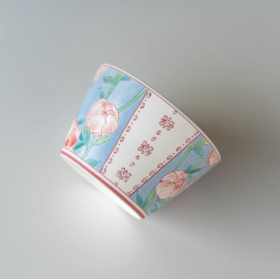 Pink Peony Porcelain Cup