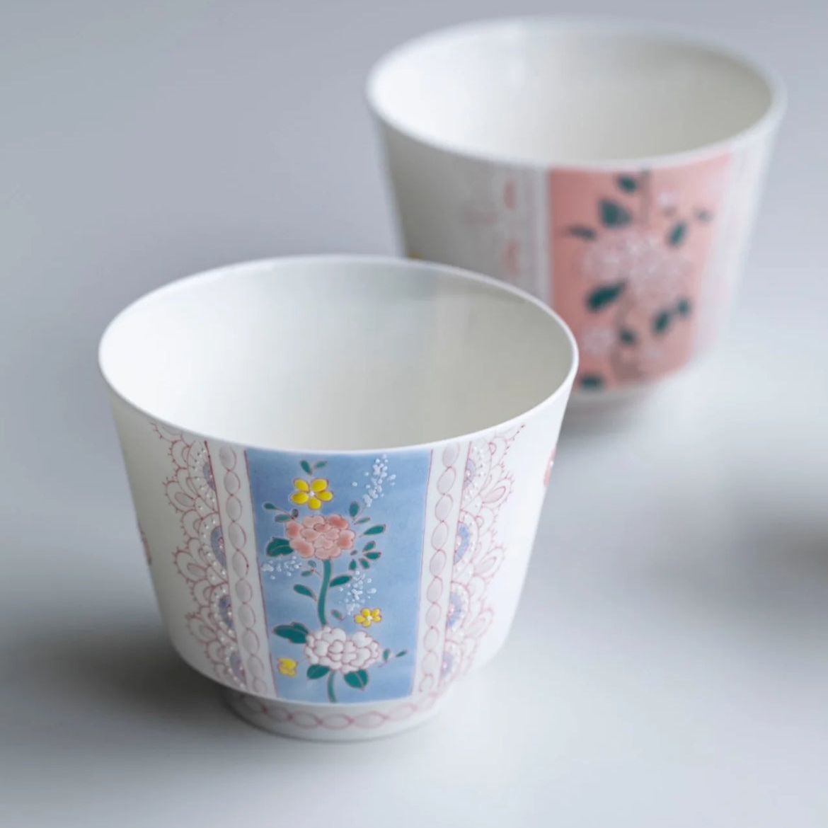 Multi-Colour Rose Porcelain Cup