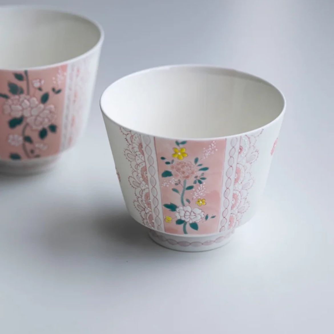 Multi-Colour Rose Porcelain Cup