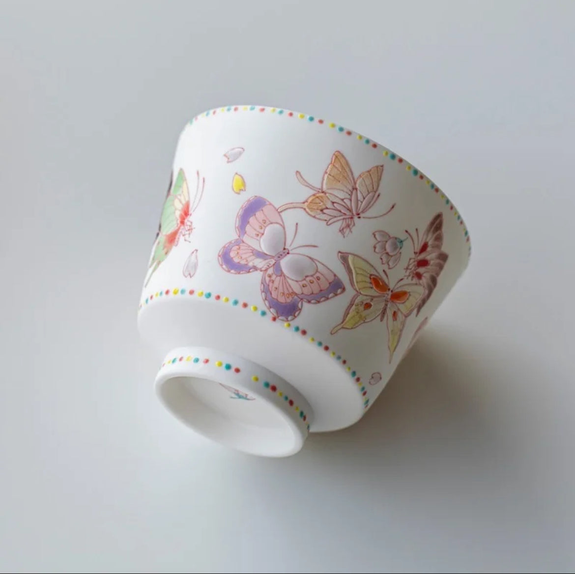 Butterfly Bloom Porcelain Cup