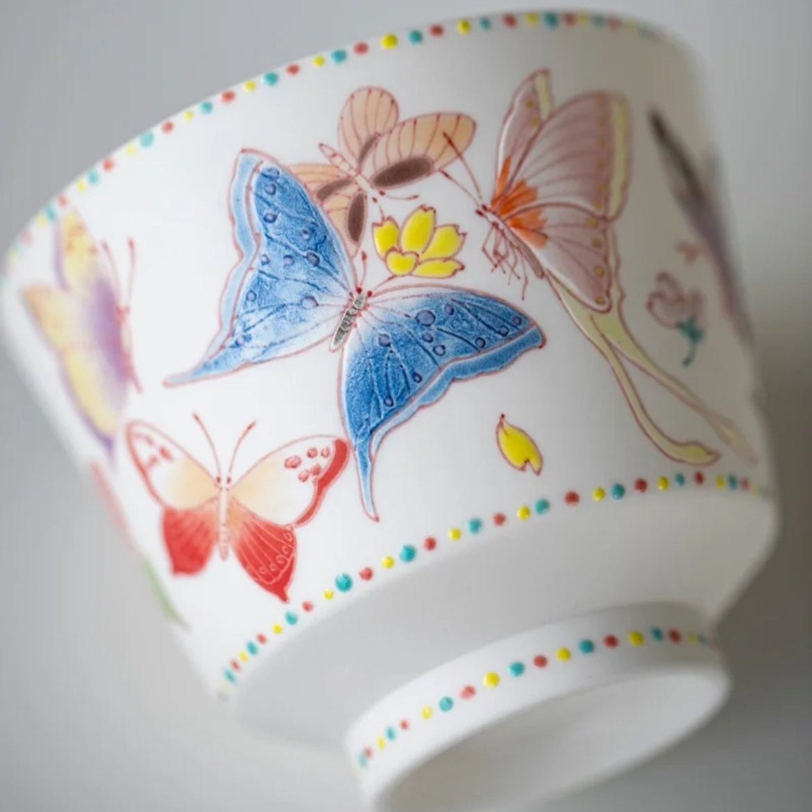 Butterfly Bloom Porcelain Cup