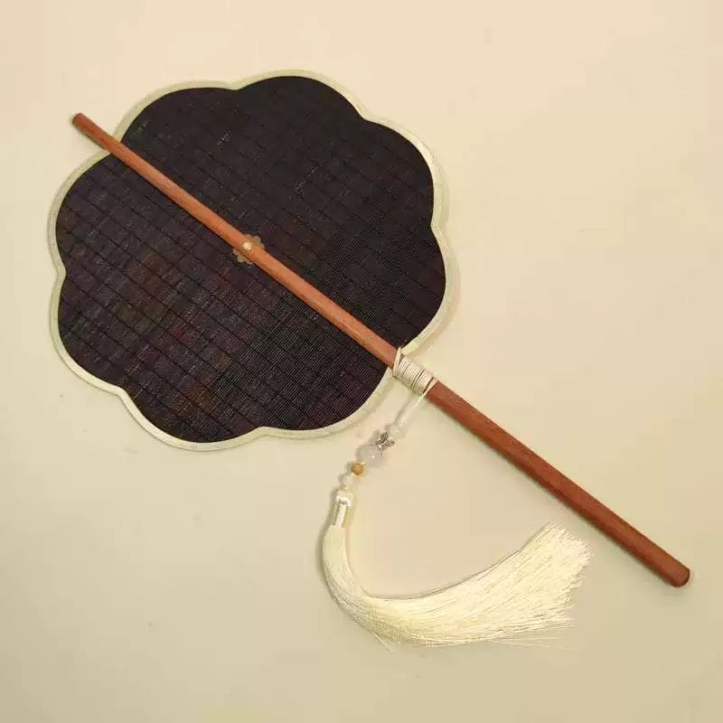 Eight Petal Golden Foldable Fan