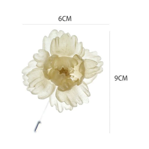 Translucent Peony Leather Brooch