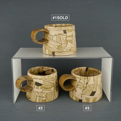 Yellow Agateware Mug Small