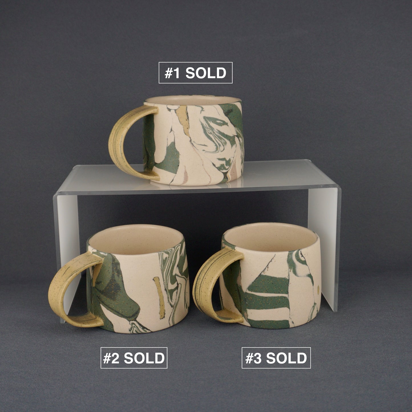 Green Agateware Mug