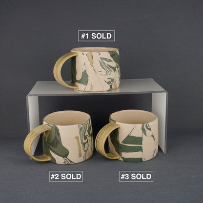 Green Agateware Mug
