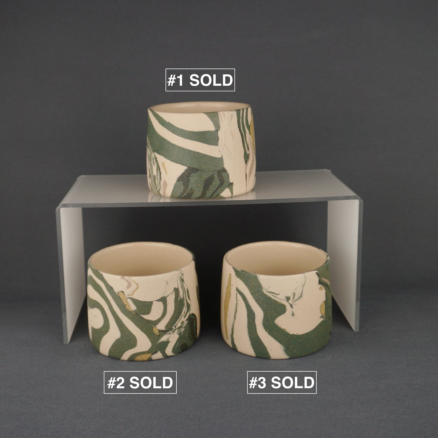 Green Agateware Mug