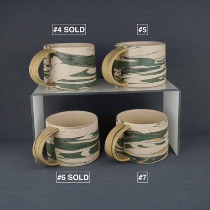 Green Agateware Mug