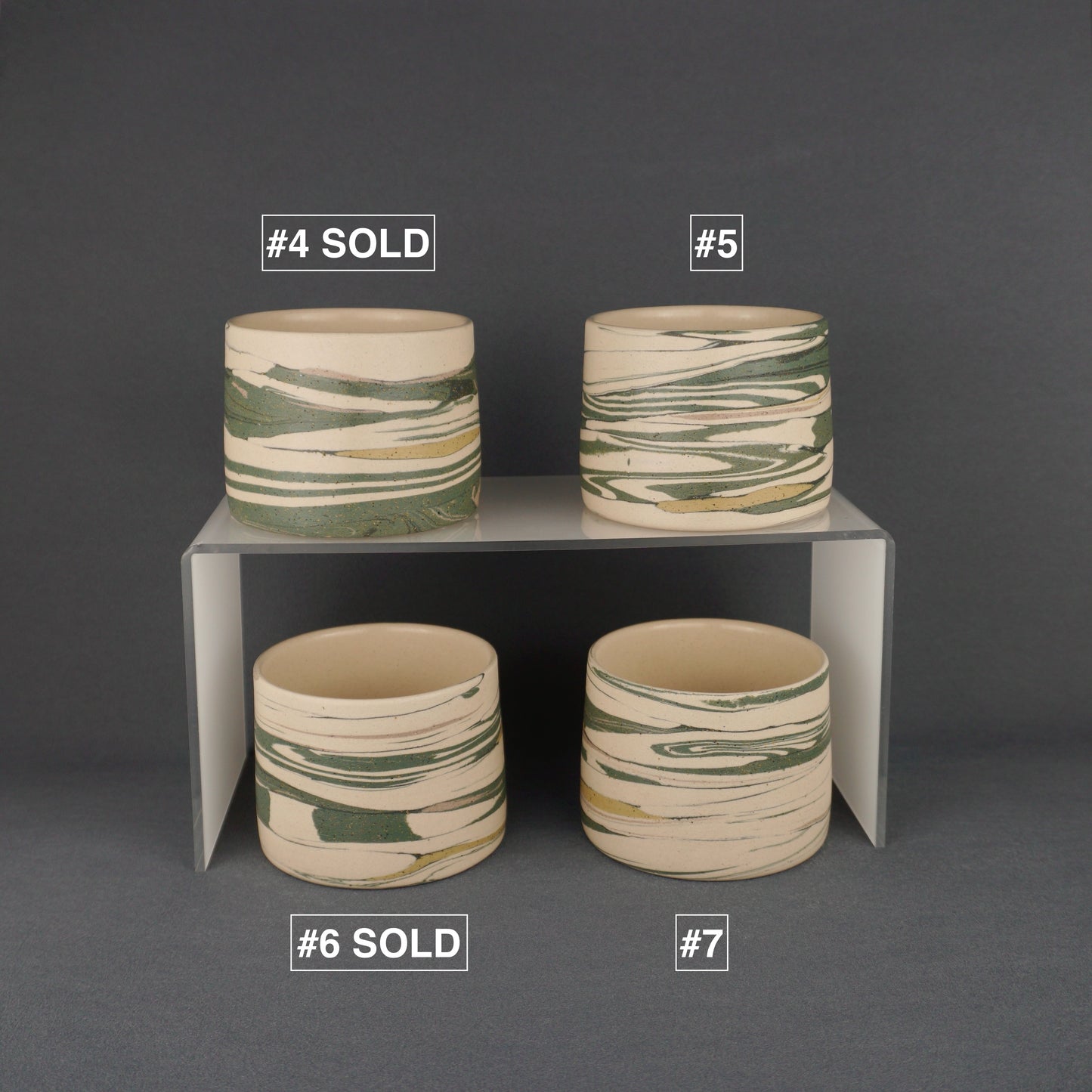 Green Agateware Mug