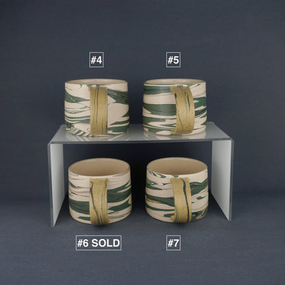 Green Agateware Mug
