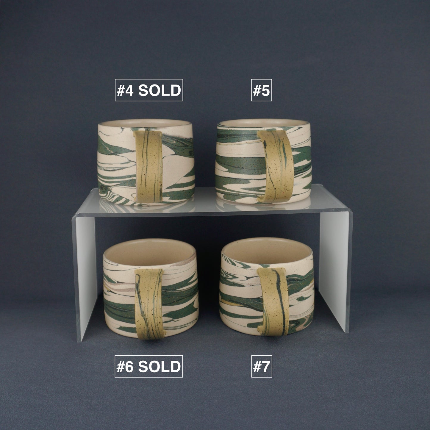 Green Agateware Mug